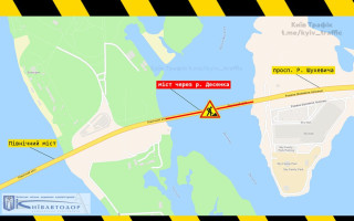 В Киеве на мосту через реку Десенка частично ограничат движение до середины сентября