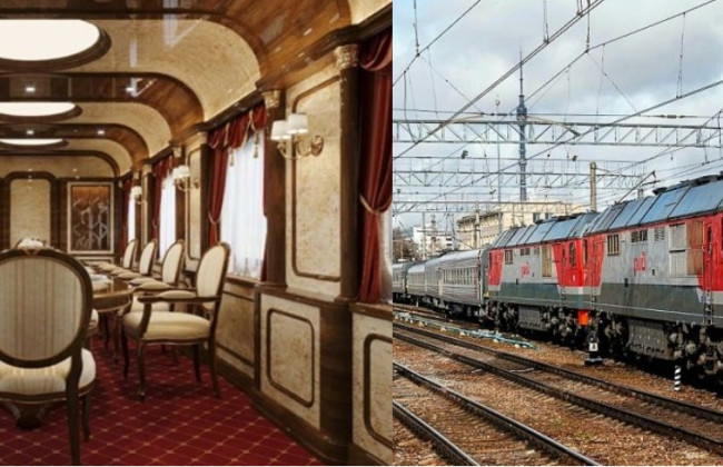Бар, хамам и кинотеатр: СМИ показали фото секретного бронепоезда Путина