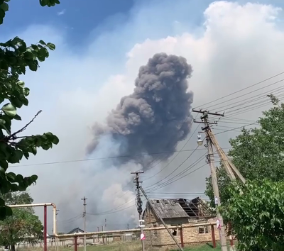 В Красногвардейском районе в Крыму детонирует склад оккупантов, видео