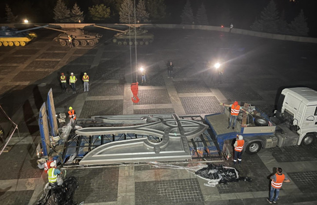 Когда на «Родине-Матери» начнут устанавливать герб: назвали дату и время, фото