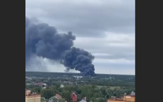 Поднялся столб черного дыма: в Подмосковье загорелся мощный пожар, видео
