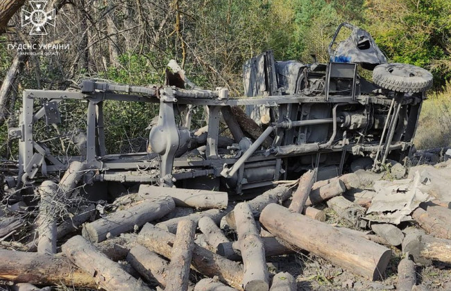 На Сумщине легковой автомобиль съехал в кювет и подорвался на боеприпасе – ГСЧС