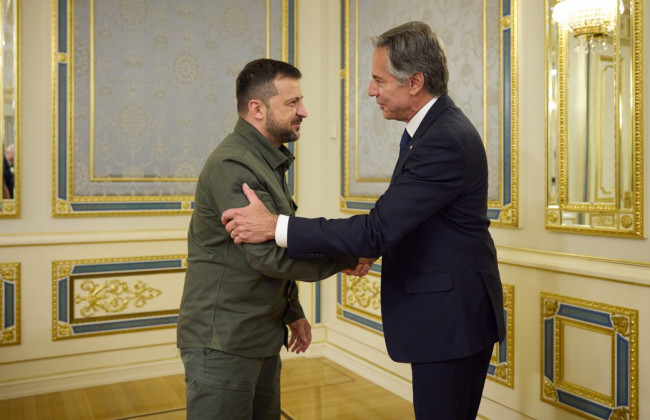Зеленський поінформував Блінкена під час зустрічі про ситуацію на фронті