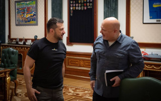 Владимир Зеленский встретился с прокурором МУС Каримом Ханом, фото