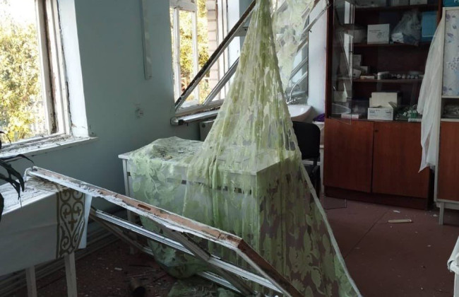 росія обстріляла медзаклад на Херсонщині, фото