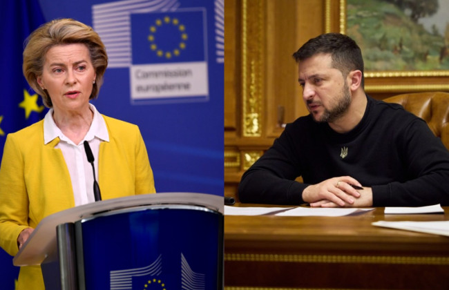 Обговорили альтернативні зернові маршрути: Зеленський провів розмову з Урсулою фон дер Ляєн