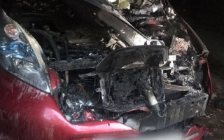 В Киевской области во время зарядки вспыхнул электромобиль