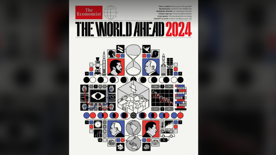 Видання The Economist випустило обкладинку-ребус з прогнозами на 2024 рік: головні теми