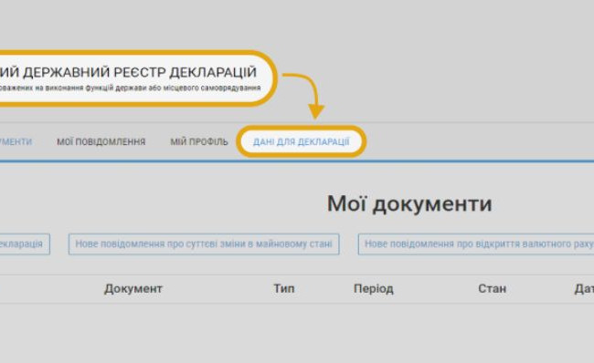 В Реестре деклараций возобновили работу функции «Данные для декларации»
