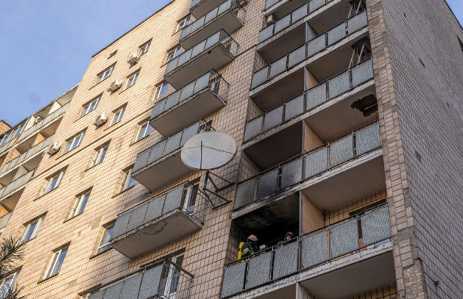 В Киеве произошел пожар в гостинице, фото