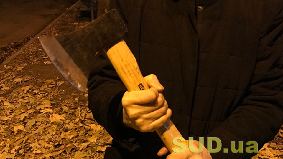 В Киевской области суд наказал мужчину, который пытался убить топором прохожую