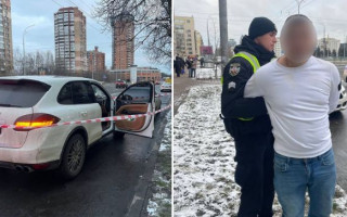 У Києві затримали чоловіка, який влаштував стрілянину на дорозі