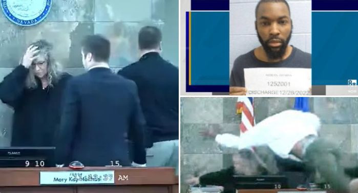 В США мужчина напал на судью во время вынесения приговора: инцидент попал на видео