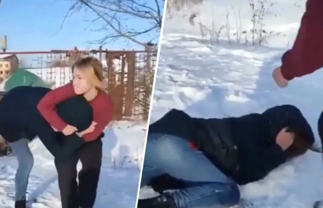 Били ногами по голове: в Киевской области произошла жестокая драка между 14-летними лицеистками, видео