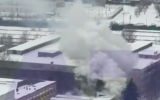 В Москве горит завод «МиГ»: появилось видео