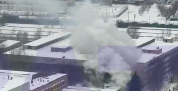 В Москве горит завод «МиГ»: появилось видео