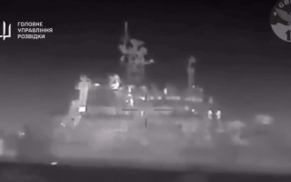 У ГУР розповіли подробиці та показали відео знищення російського десантного корабля «Цезар Куніков»