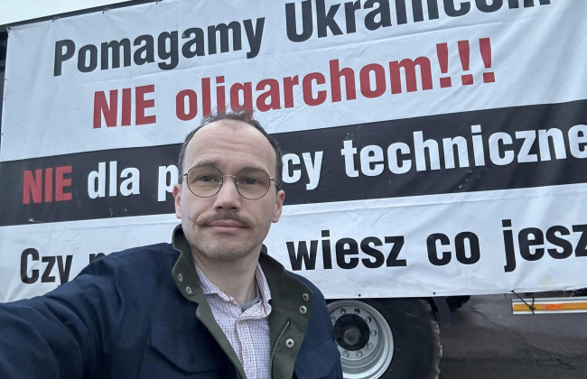 «Очень приятные мужики, у которых куча мифов в голове», – Денис Малюська поговорил с польскими фермерами на границе