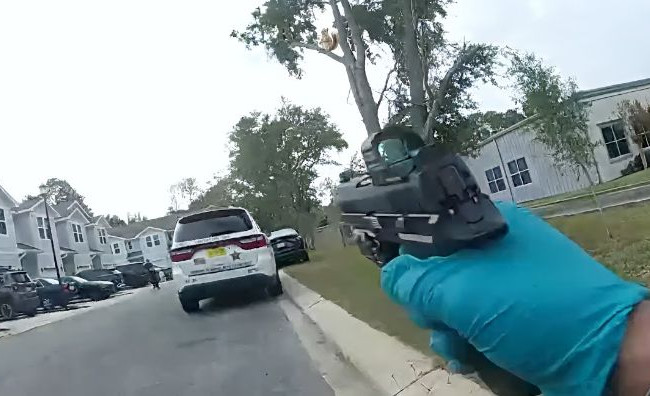 Принял звук упавшего желудя за выстрел: в США полицейский расстрелял авто с задержанным, видео