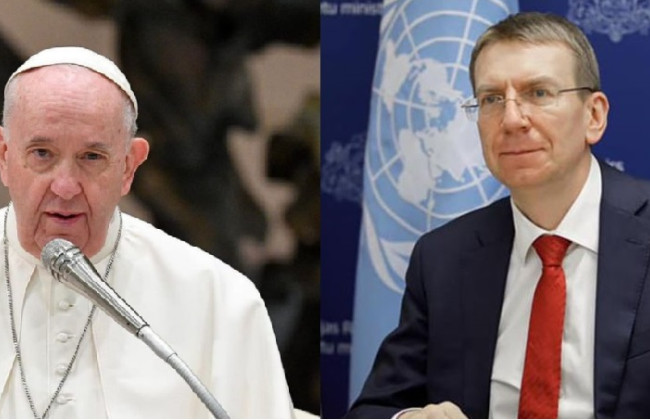 Президент Латвии ответил на заявление Папы Римского о «белом флаге»: Нельзя капитулировать перед злом