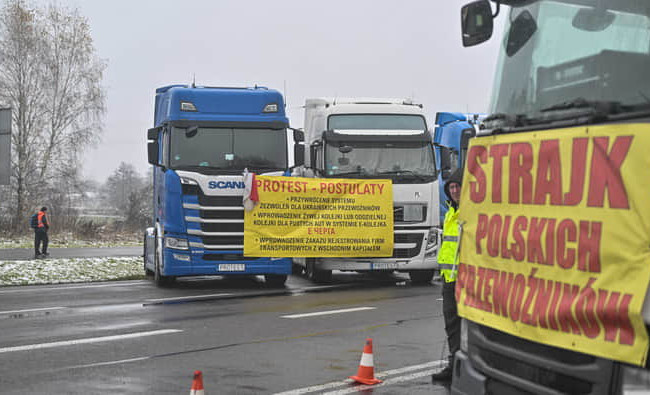 Протесты в Польше: заблокировано движение грузовиков из Украины на четырех пунктах пропуска