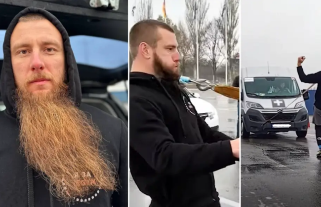 Днепрянин бородой протащил 2,5-тонный микроавтобус и установил мировой рекорд
