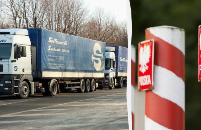 Движение грузовиков в сторону Польши полностью заблокировано на двух пунктах пропуска, — ГПСУ