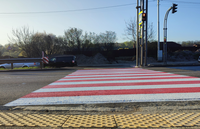 В Голосеевском районе Киева установили безбарьерный светофор