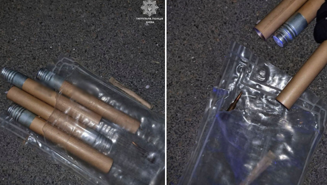 В Киеве неизвестный запустил сигнальные ракеты