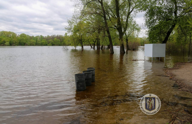 За останню добу рівень Дніпра в межах Києва піднявся на 67 см – КМВА