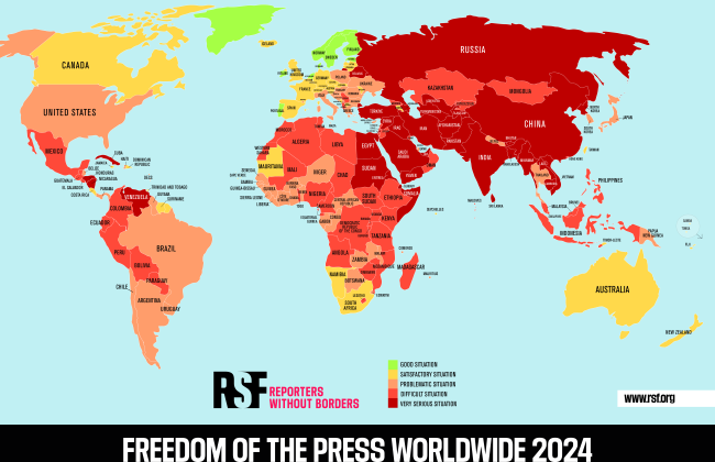 Украина поднялась на 18 позиций в мировом Индексе свободы слова