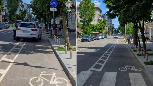 Оставляли авто на велосипедных полосах: в Киеве наказали ряд «героев парковки»