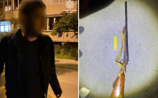 Ганяв нічним Києвом з рушницею: поліція затримала чоловіка, який скоїв ДТП