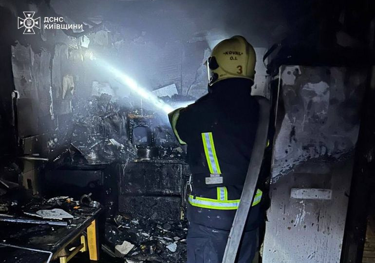 В Киевской области произошел смертельный пожар, фото