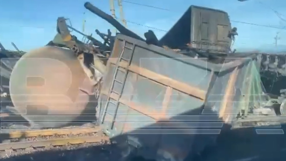 В россии беспилотник попал в грузовой поезд с дизтопливом: видео