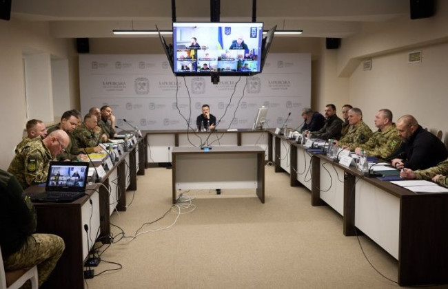 «Направление остается крайне сложным»: Зеленский в Харькове провел заседание Ставки