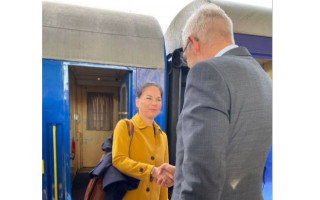 До Києва прибула голова МЗС Німеччини Анналена Бербок, відео