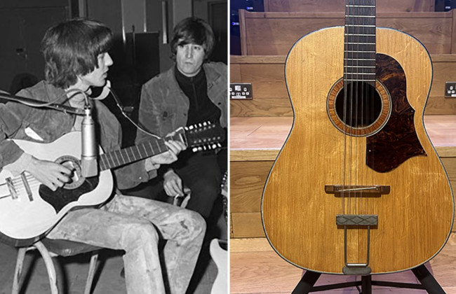 Гитару основателя The Beatles Джона Леннона, более 50 лет считавшуюся потерянной, продали на аукционе за рекордную сумму