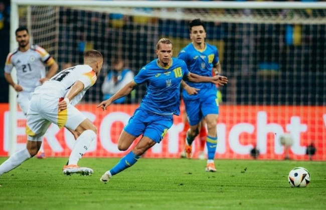 Сборная Украины сыграла вничью с Германией в товарищеском матче