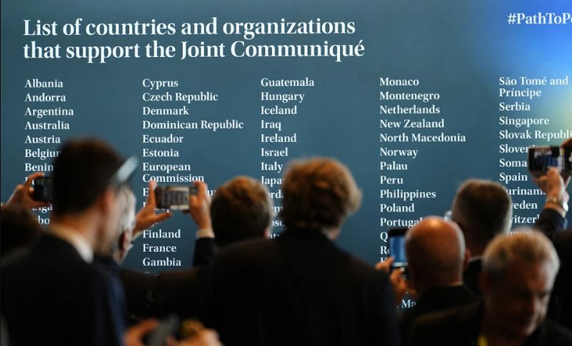 Скоротилося число країн, які підписали комюніке Глобального саміту миру