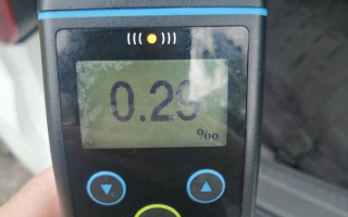 У Києві водій маршрутки, який порушив ПДР, надув 0,29 проміле у Драгер