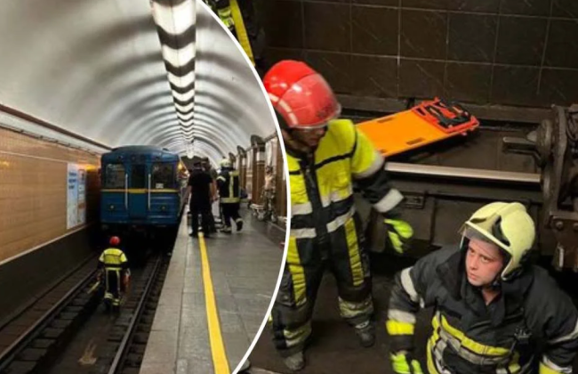 Спасатели вытащили мужчину, попавшего под поезд метро в Киеве: у него повреждены ноги