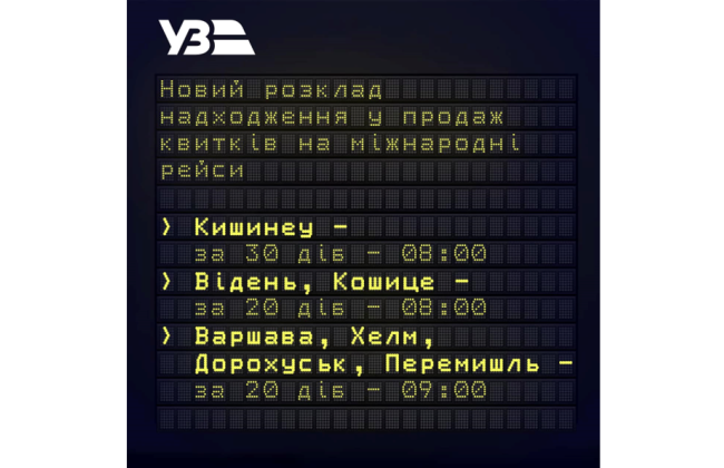 УЗ меняет время открытия онлайн-билетов на международные поезда