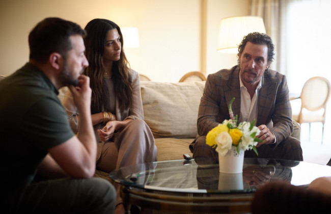 Звезда Голливуда Мэтью Макконахи и Владимир Зеленский обсудили поддержку Украины