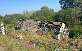 На Тернопольщине автобус с паломниками перевернулся, есть пострадавшие