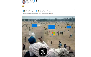 Все остальное не работает, Х работает: Илон Маск потролил глобальный сбой