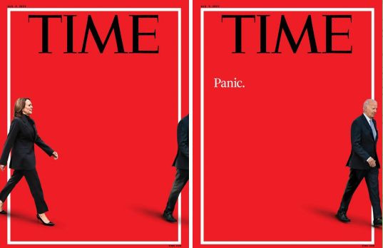 Журнал Time выпустил обложку с Камалой Харрис, сменяющей Джо Байдена