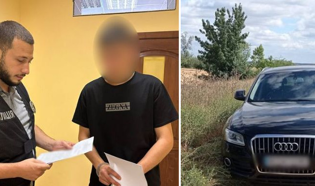 В Одессе стажер автомойки завладел Audi Q5 клиента, повредил колесо и бросил авто в поле