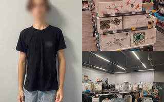 В Виннице 18-летний парень из магазина вынес на себе одежду и прихватил квадрокоптер на 8500 гривен
