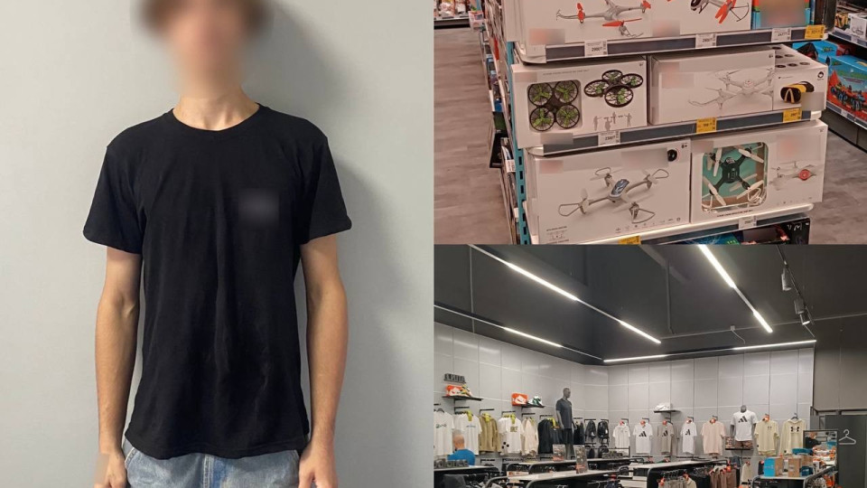 В Виннице 18-летний парень из магазина вынес на себе одежду и прихватил квадрокоптер на 8500 гривен